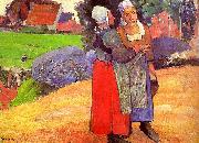 Paul Gauguin Breton Peasants France oil painting reproduction